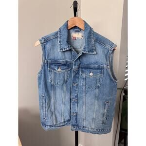 Pilcro Light Wash Denim Sleeveless Vest
